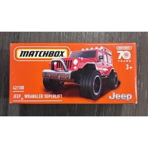 Matchbox 42/100 Jeep‎ Wrangler Superlift 70 Years New in Box